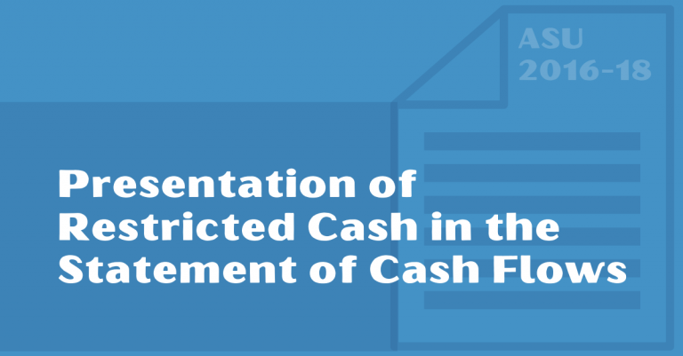 Presentation Of Restricted Cash In The Statement Of Cash Flows ...